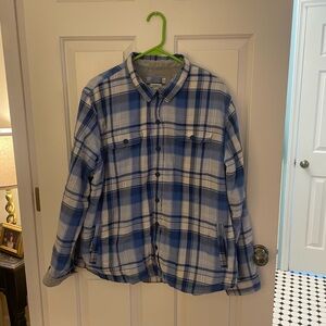 L.L. Bean Blue and White Plaid Shirt